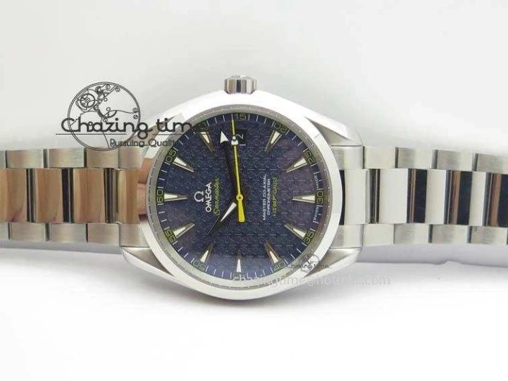 0822 QuickDry Aqua Terra ‘James Bond’ SS JHF Best Edition Blue Dial On SS Bracelet A 8203